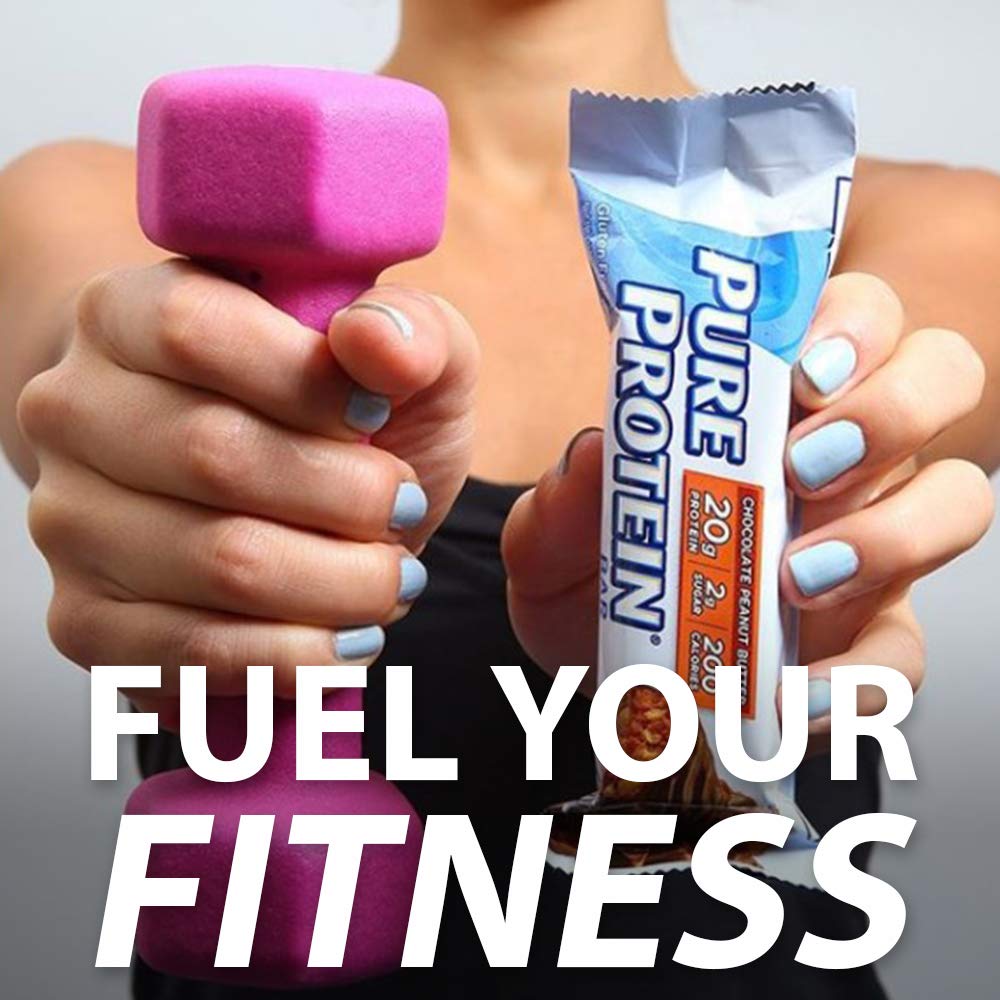Pure Protein Variety Pack Protein Bars, 20g-21g Protein, Gluten Free, 18 Ct | 3g Sugar, 190 Calories, Low Sugar* High Protein Snack
