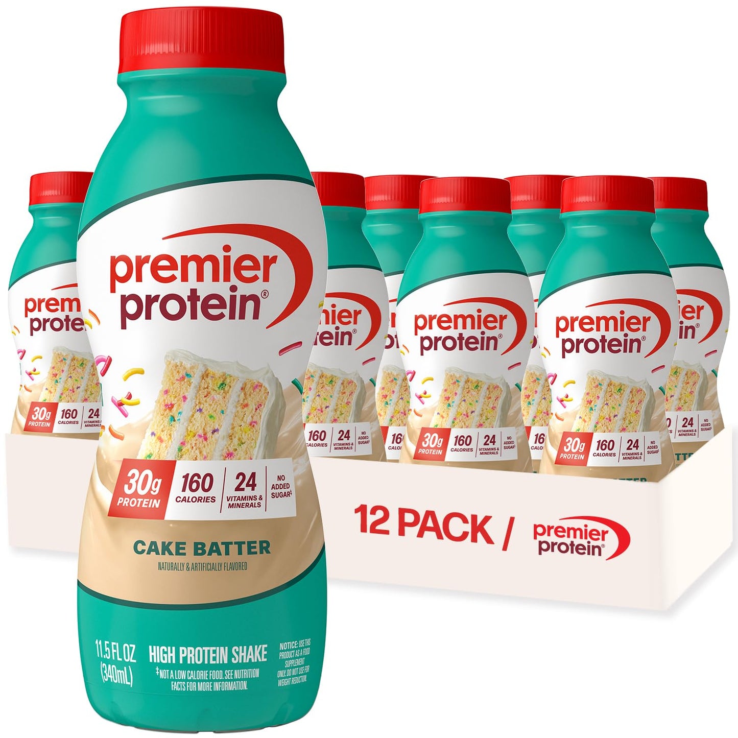 Premier Protein Shake, Peaches & Cream, 30g High Protein, 12 Pack