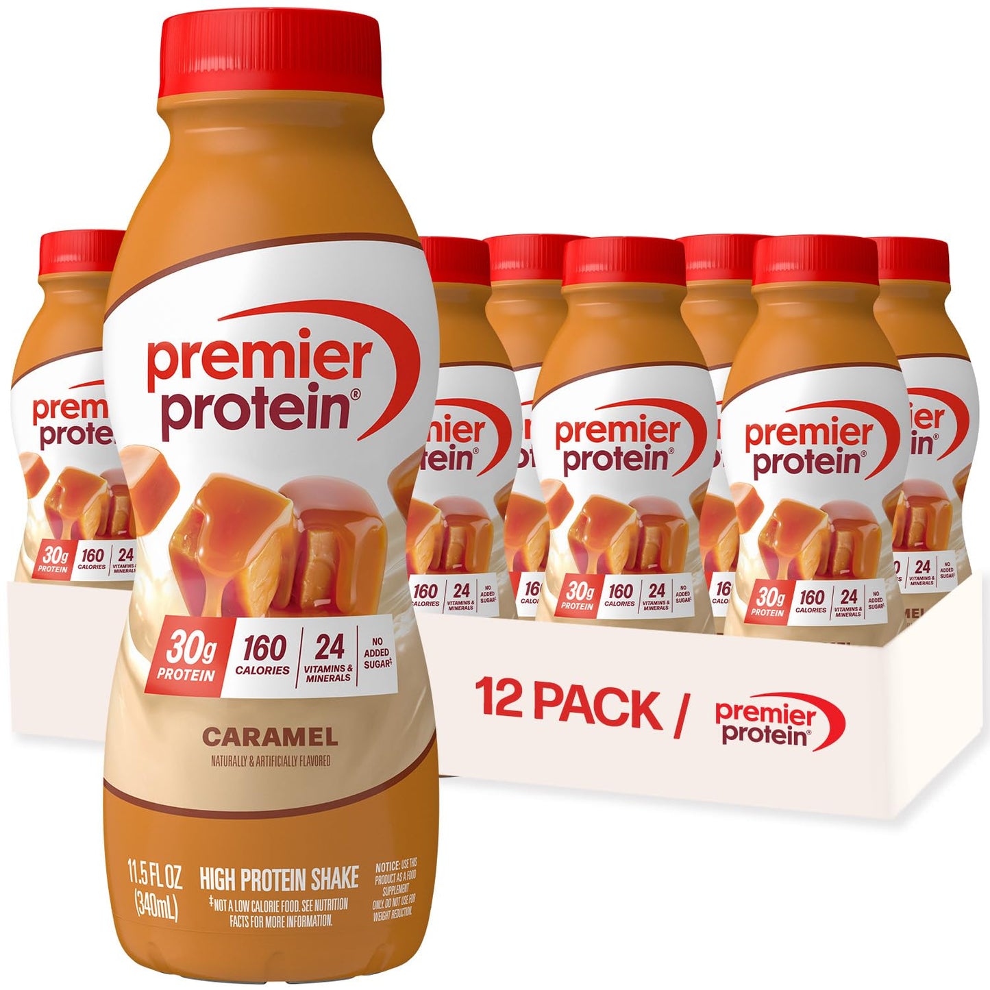 Premier Protein Shake, Peaches & Cream, 30g High Protein, 12 Pack