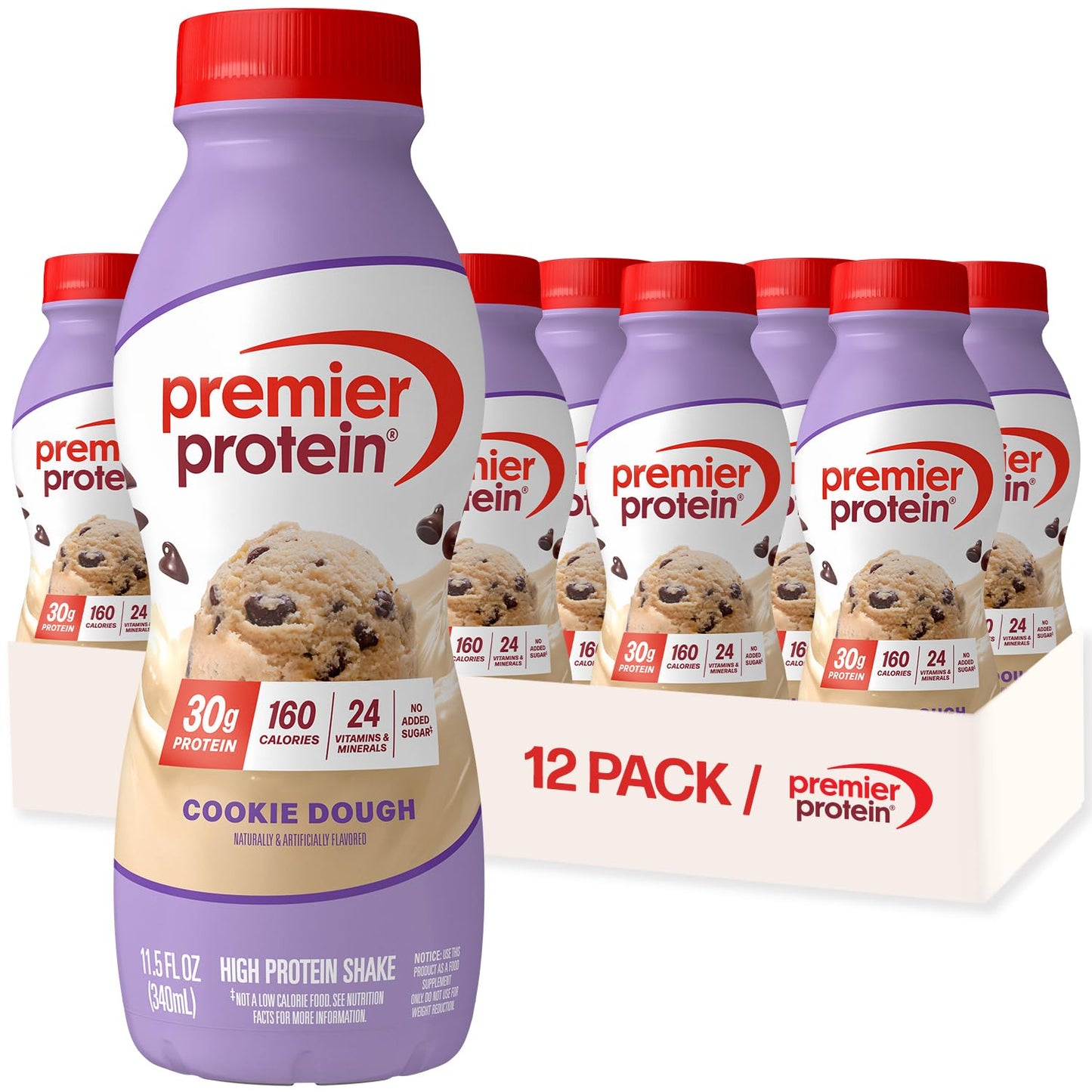 Premier Protein Shake, Peaches & Cream, 30g High Protein, 12 Pack