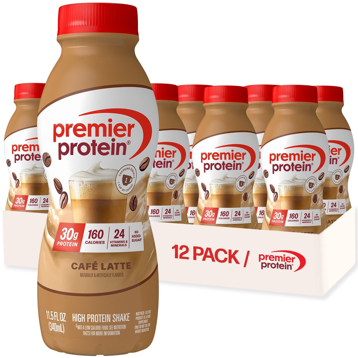 Premier Protein Shake, Peaches & Cream, 30g High Protein, 12 Pack