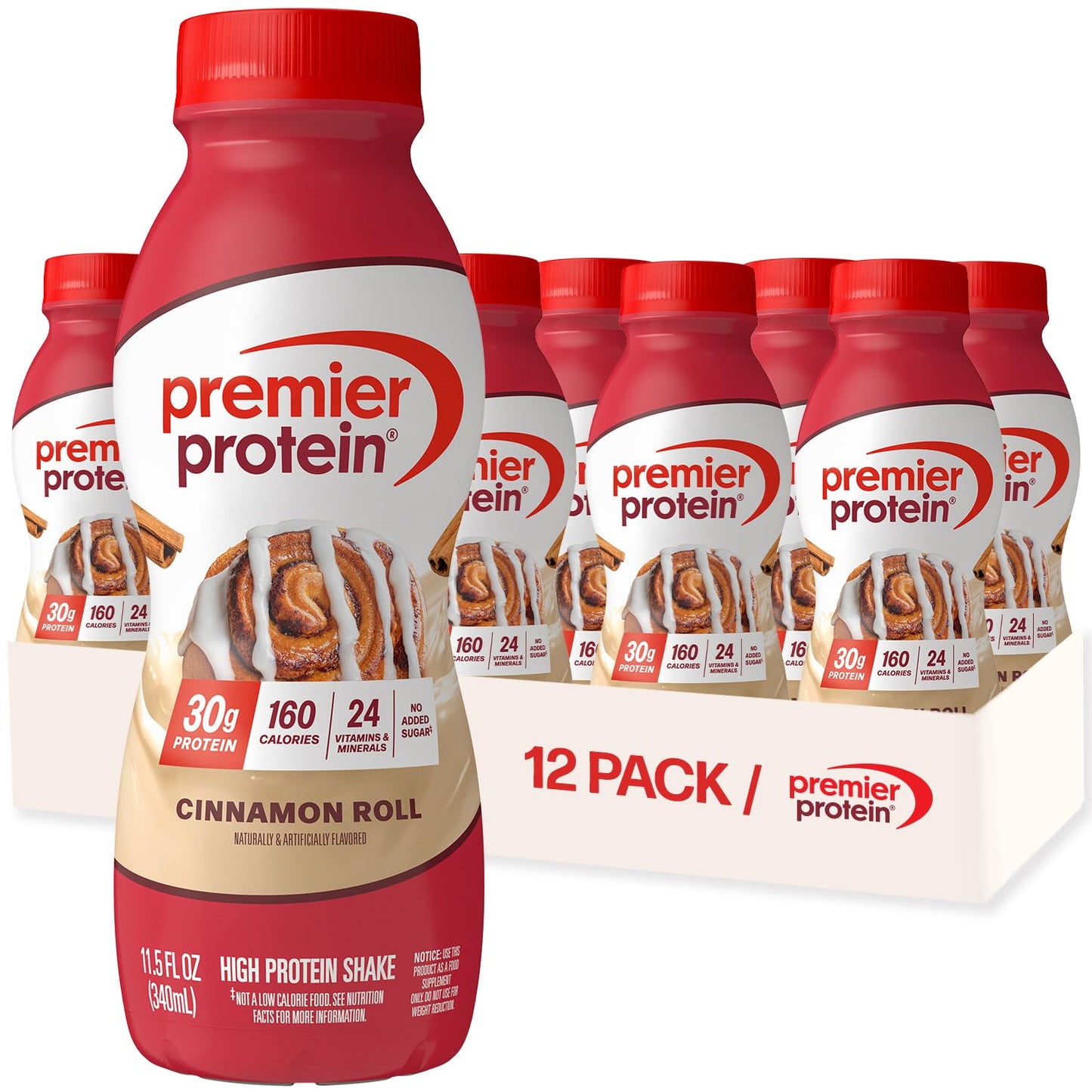 Premier Protein Shake, Peaches & Cream, 30g High Protein, 12 Pack