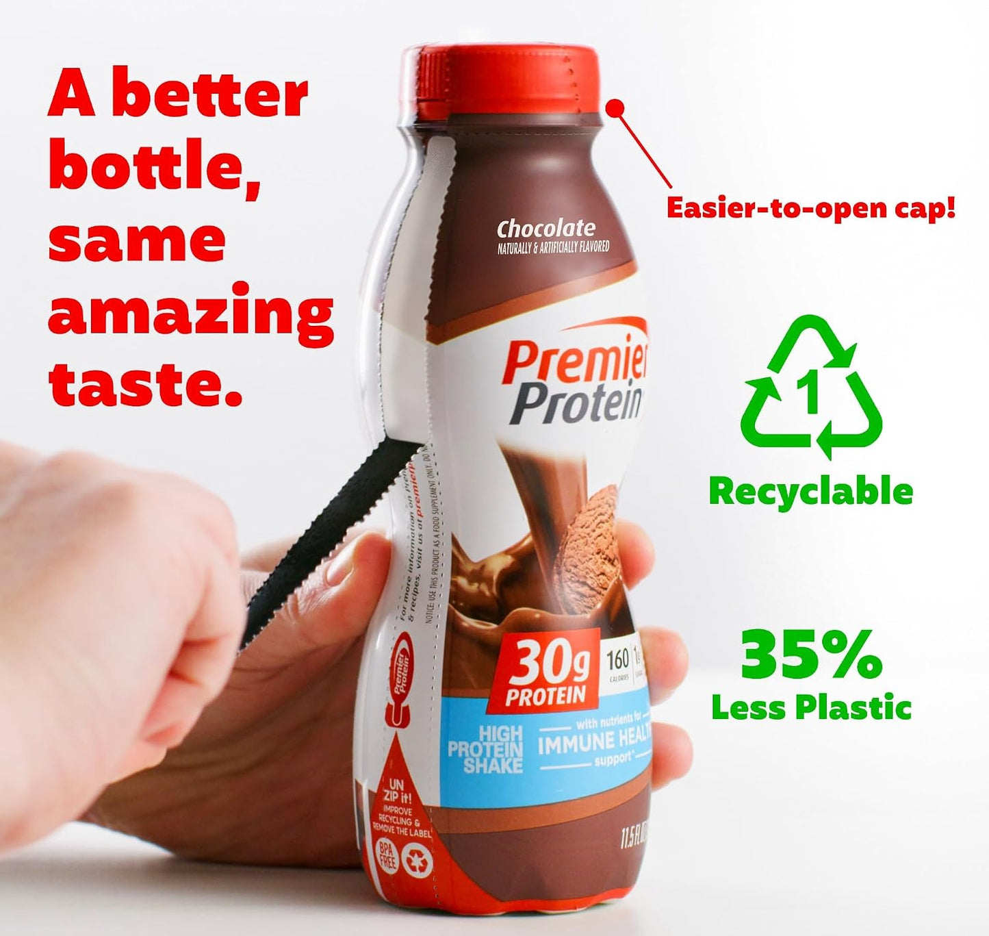 Premier Protein Shake Chocolate & Chocolate Peanut Butter Flavors, 30g Protein, 1g Sugar, 24 Vitamins & Minerals, 11.5 Fl Oz, 12 Count