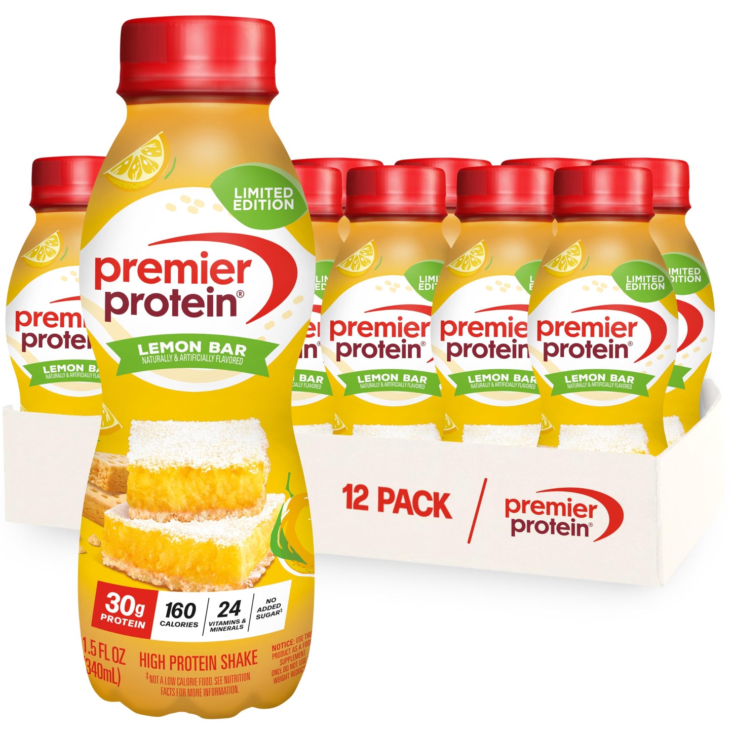 Premier Protein Shake, Peaches & Cream, 30g High Protein, 12 Pack
