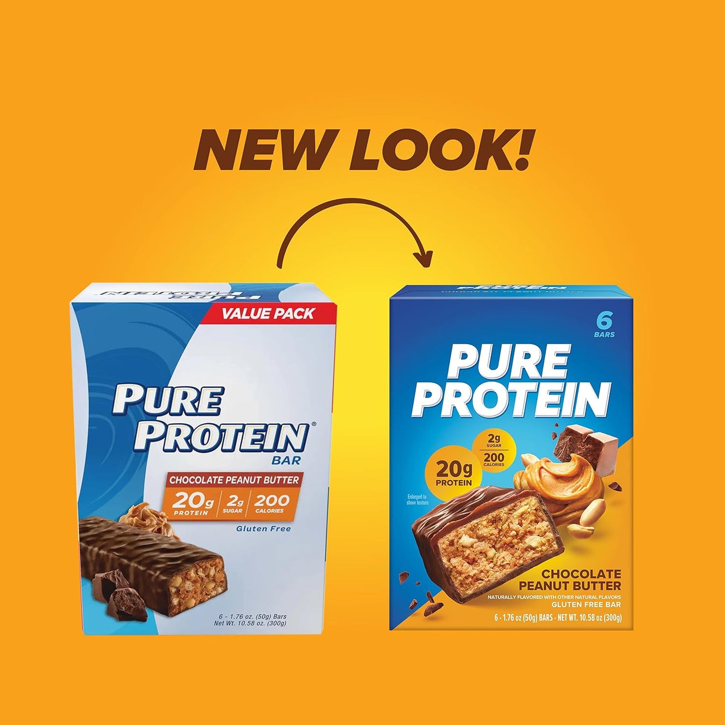 Pure Protein Variety Pack Protein Bars, 20g-21g Protein, Gluten Free, 18 Ct | 3g Sugar, 190 Calories, Low Sugar* High Protein Snack