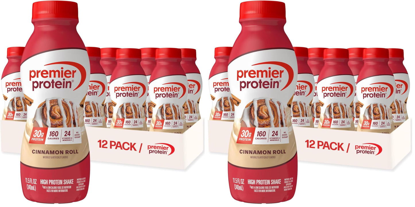 Premier Protein Shake, Peaches & Cream, 30g High Protein, 12 Pack