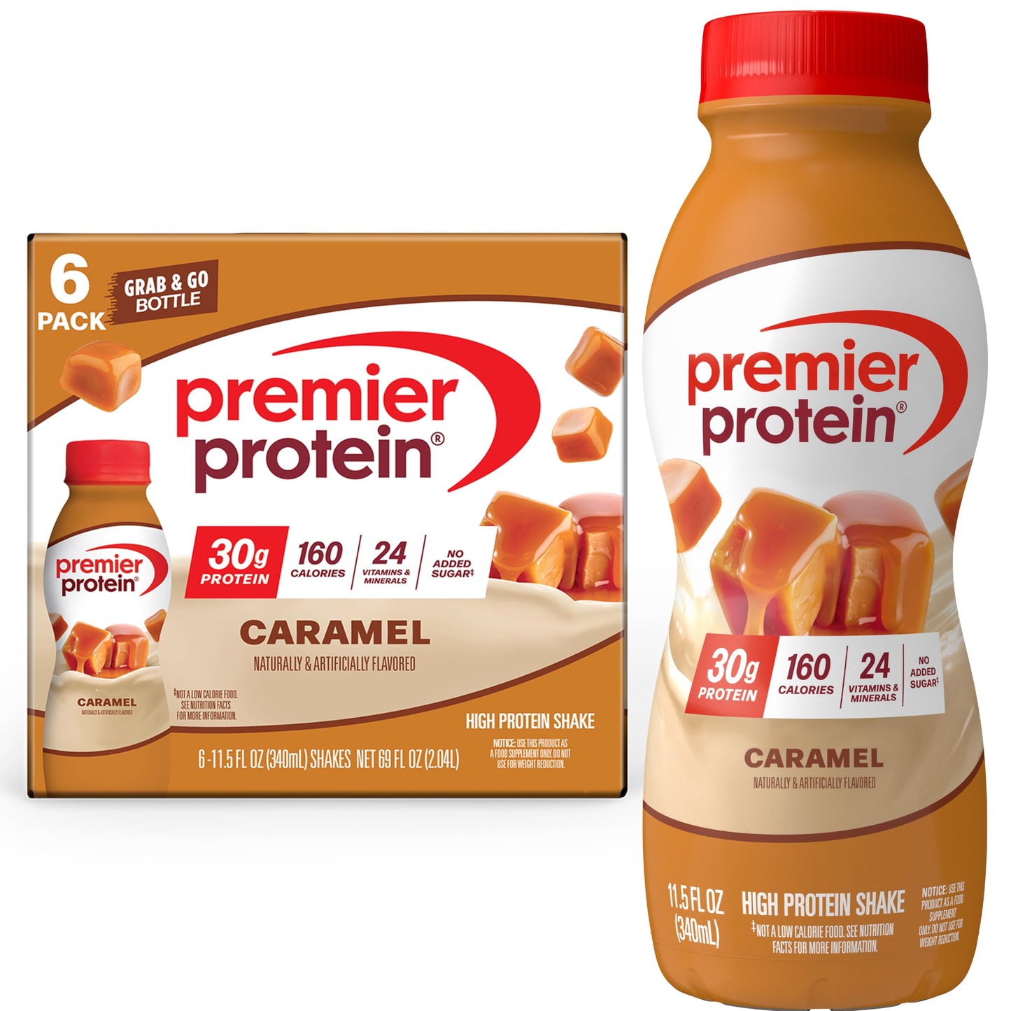 Premier Protein Shake, Peaches & Cream, 30g High Protein, 12 Pack