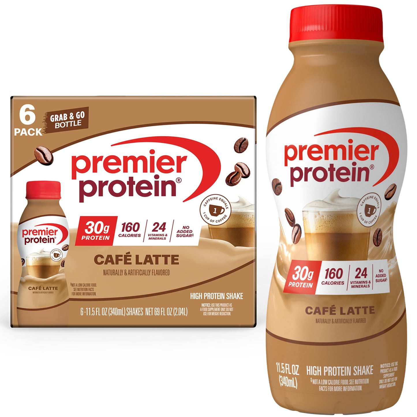 Premier Protein Shake, Peaches & Cream, 30g High Protein, 12 Pack