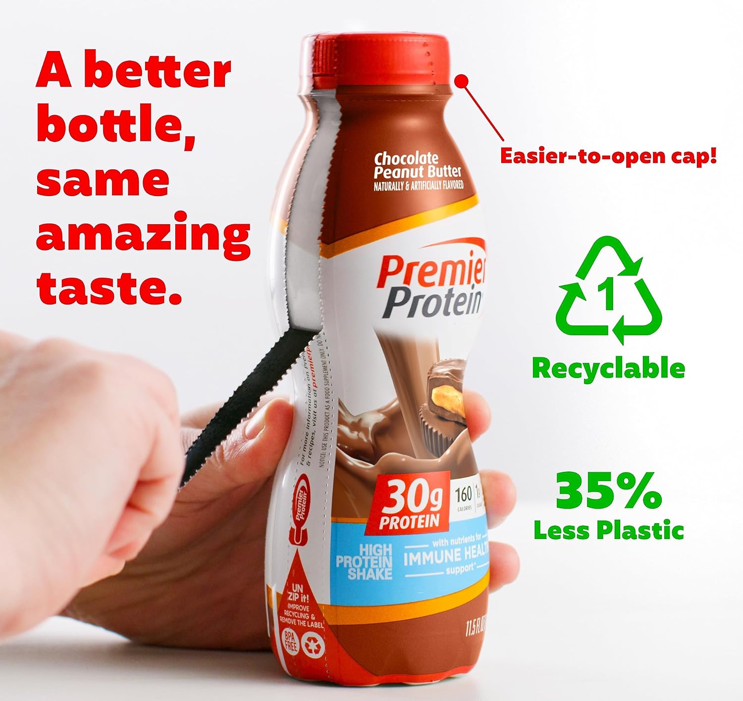 Premier Protein Shake Chocolate & Chocolate Peanut Butter Flavors, 30g Protein, 1g Sugar, 24 Vitamins & Minerals, 11.5 Fl Oz, 12 Count
